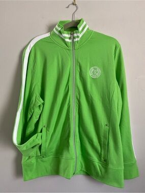 Lauren Ralph Lauren Jacket 2X Track Athleisure Preppy Blokette Indie Sleaze Cozy